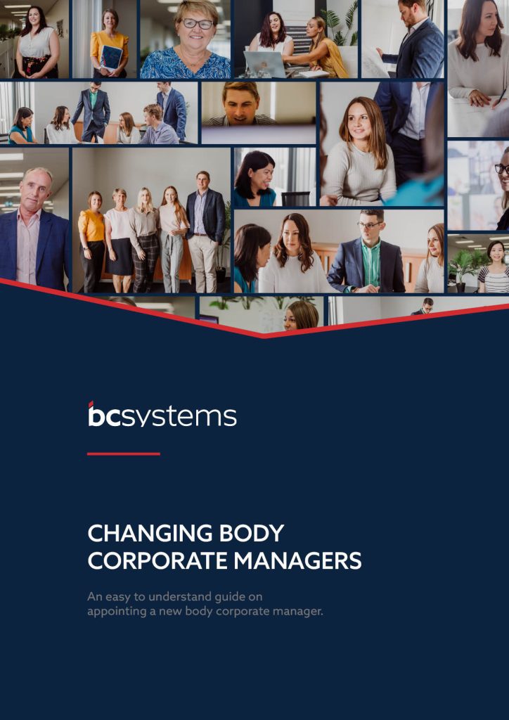 Changing body corporate managers